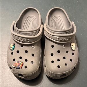 CROCS Gray Mules with Charms